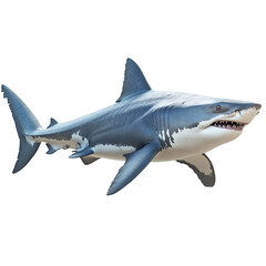 Fototapeta premium great white shark isolated on transparent background.