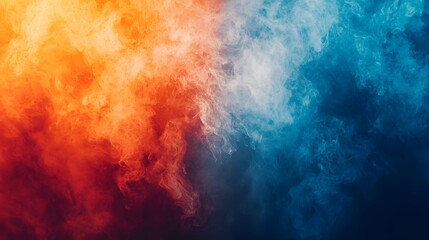 84. A contrast gradient from fiery red to cool blue, capturing energy and balance