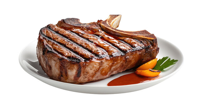 A piece of meat is shown with a lot of detail