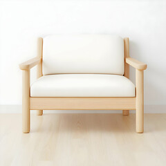 Modern Minimalist Sofa 3D Render