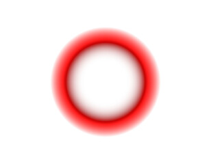 A vibrant red circle with a soft halo, creating a captivating and dynamic visual effect.