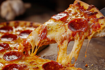 Delicious Pepperoni Pizza Slice