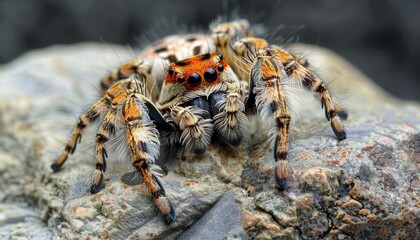 Cleverly positioned fake spider for a surprising and fun prank on friends or family