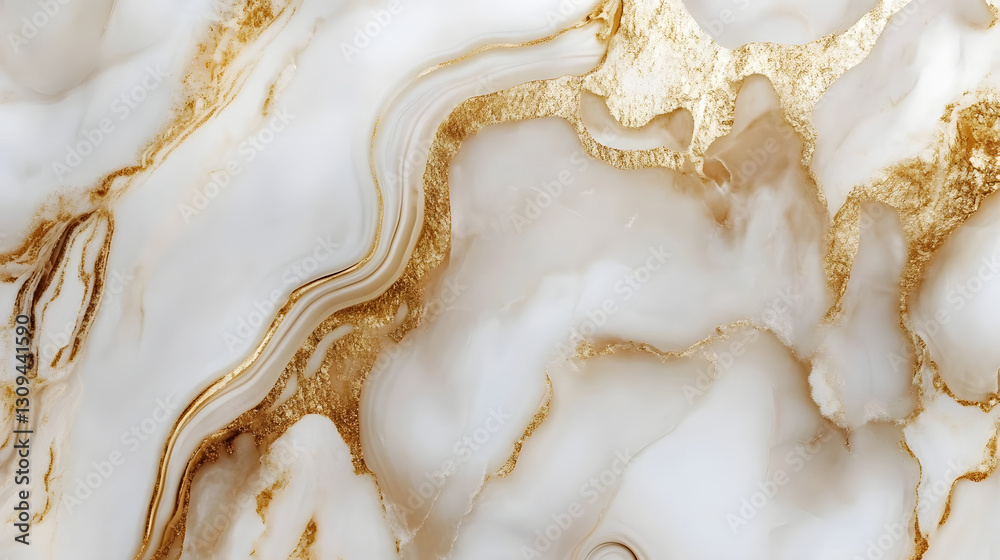 Poster luxurious marble texture with golden veins elegant glossy natural stone background pattern for premi