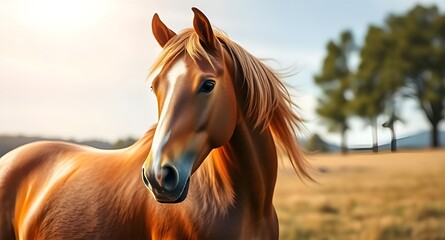 Fototapeta premium brown horse portrait