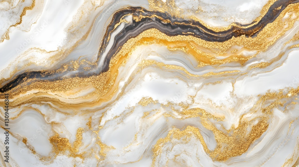 Poster majestic geological formations with shimmering golden hues and organic textures creating a captivati