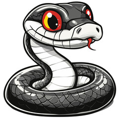 Naklejka premium snake colorful vector illustration 
