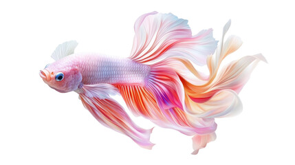 A pink fish with a white tail