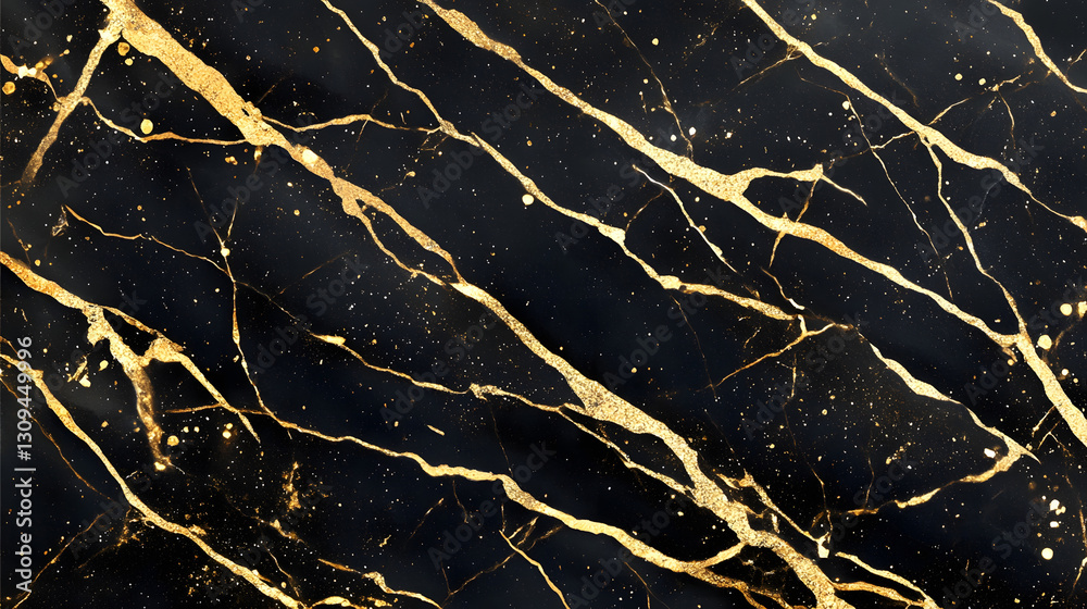 Poster Mesmerizing abstract background featuring a stunning golden marble texture with intricate patterns and shimmering glitter accents creating a luxurious and elegant aesthetic for high end design