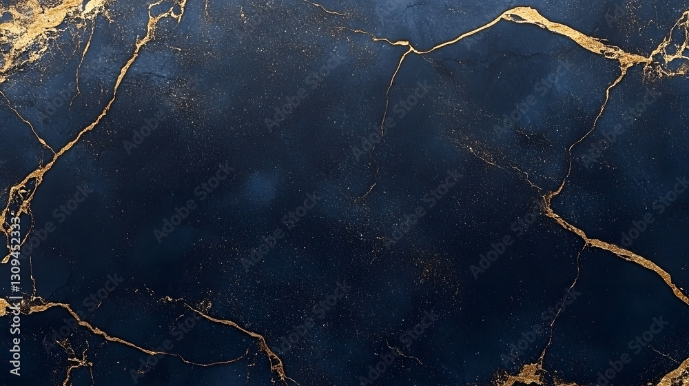 Poster Mesmerizing abstract background with intricate golden veins and cracks on a dark moody marble texture  This striking sophisticated design evokes a sense of luxury and drama