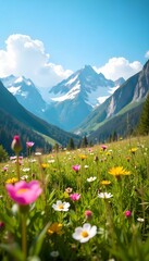 Fototapeta premium swiss alpine meadow