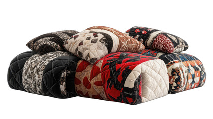 Stylish collection of quilted bed covers in various patterns and colors. Perfect for adding cozy touch to any bedroom decor