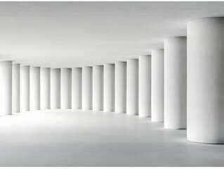 Fototapeta premium Abstract White Columns Architectural Illustration