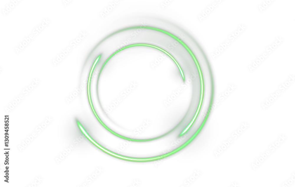 Wall mural png circle with neon line creating a circular frame and round portal. an abstract background featuri