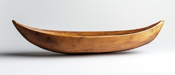 wooden bowl shaped like boat
