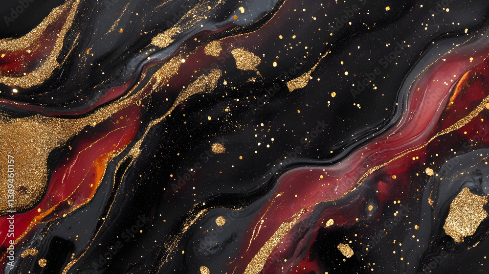 Leinwandbilder mesmerizing abstract image depicting a cosmic explosion of vivid swirling colors glittering particle