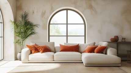 Loft home interior design of modern living room.