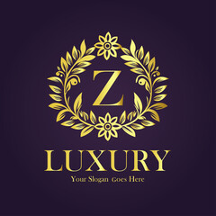 Luxury Gold Monogram Logo - Letter Z
