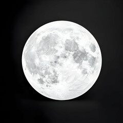 Obraz premium Full Moon Realistic Image, Night Sky Background