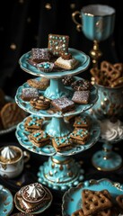 Fototapeta premium Creative dessert platter designed to resemble savory dishes for a unique culinary experience
