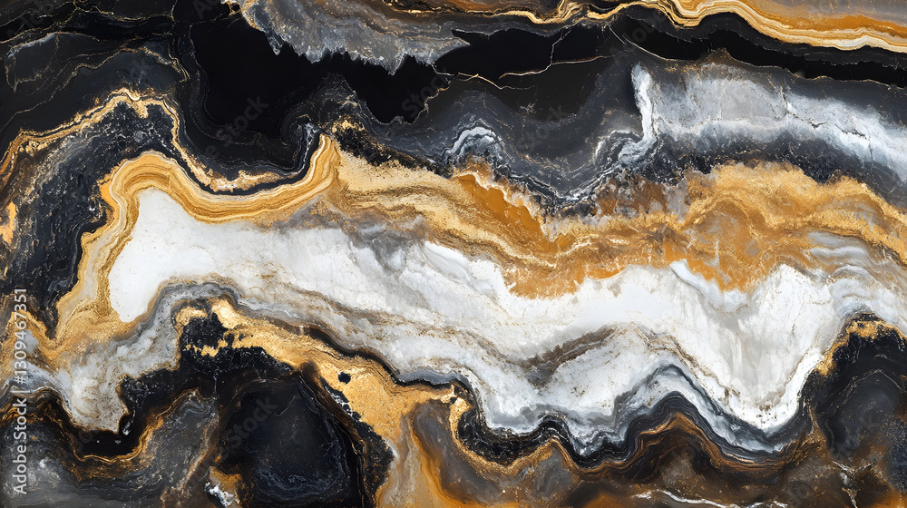 Leinwandbilder Mesmerizing abstract texture with fluid dynamic swirls of various colors and patterns resembling natural marble or agate  This visually captivating digital artwork has a contemporary