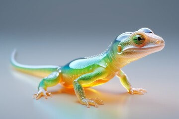 Obraz premium there is a small plastic lion sitting on a white surface