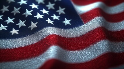 Obraz premium Close-Up of the American Flag: Symbolism, History, Meaning, and Patriotic Significance