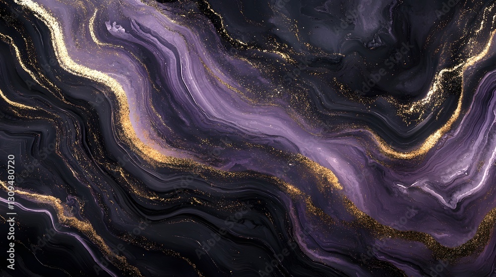 Aufkleber Mesmerizing Cosmic Swirls of Vibrant Hues and Shimmering Textures An Intricate Digital Abstract Artwork with Fluid Waves Geode like Patterns and Holographic Iridescence
