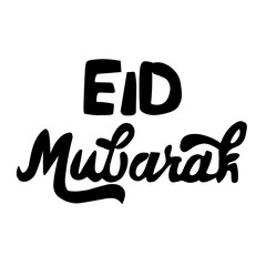 Typography happy Eid Mubarak