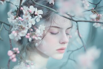 Fototapeta premium Serenity Among Blossoms