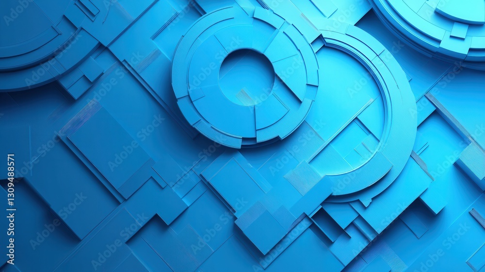 Poster modern paper art background featuring abstract shapes representing digital democracy evolution in fu