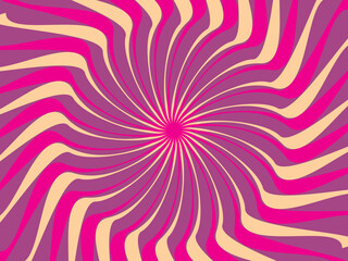 Vintage retro banner background. Colorful grunge wave wallpaper. Vector illustration. Twist party backround pattern.