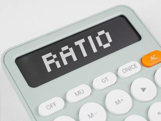 Ratio title term on calculator screen