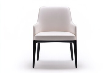 Fototapeta premium sleek modern chair with clean lines and neutral tone stands alone inviting presence and functionality