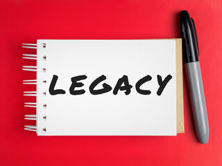 legacy text on notepad page colored background
