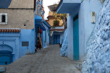 Chefchaouen or Chaouen. The blue city in Morocco. Famous for its blue-washed buildings