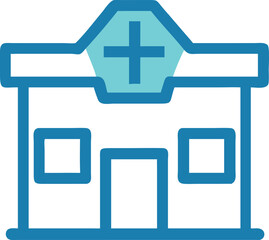 Obraz premium hospital clinic icon vector illustration