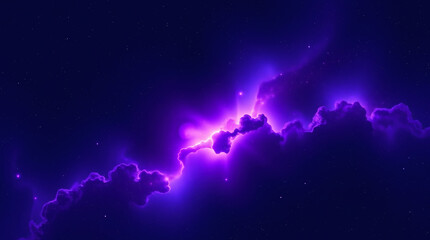  vast interstellar nebula glowing in vibrant purple, blue, and pink, surrounded by distant stars | generative AI