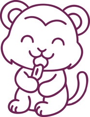 coloring page illustration lion cub