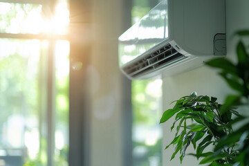 Modern Air Conditioning Unit in Living Space