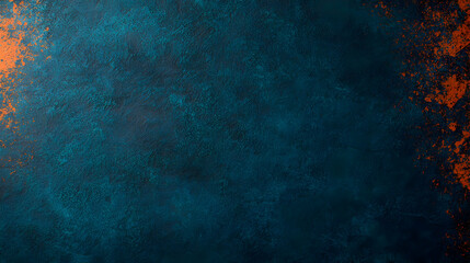 Naklejka premium Abstract Blue And Orange Textured Background With Spray Paint Effect On Dark Surface