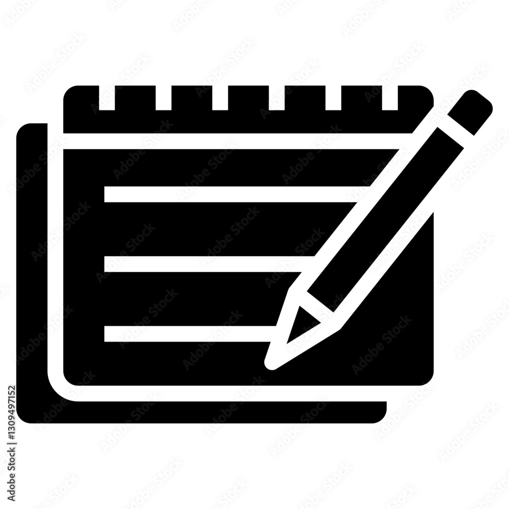 Poster notes vector icon