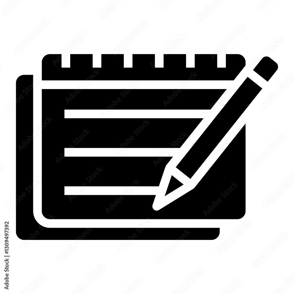Poster notes vector icon
