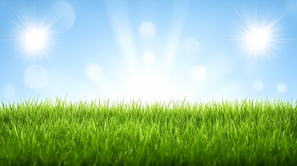 Obraz premium Vibrant Green Grass Background Illustration