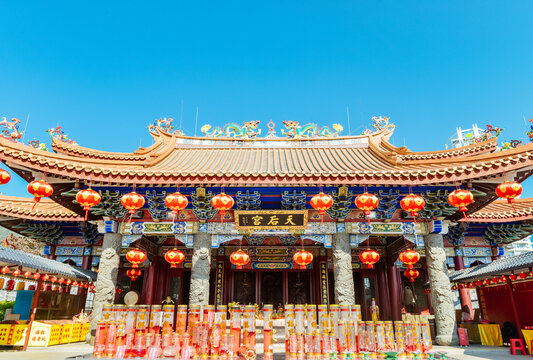 Tianhou Temple (aka Tianhou  Palace, Mazu Temple) scenery in Xunliao Bay, Huizhou City, Guangdong Province, China, during January
