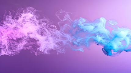 Fototapeta premium Abstract Fluid Ink Smoke Design In Purple And Blue Colors