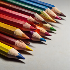 Fototapeta premium colored pencils on white background