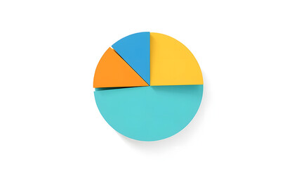 Fototapeta premium A 3D ball symbolizes market growth in a colorful, circular chart