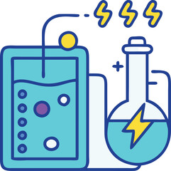 chemical test tubes with chemicals vector illustration