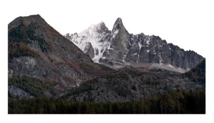 Night shot of Petit Dru north face, Chamonix, France.	